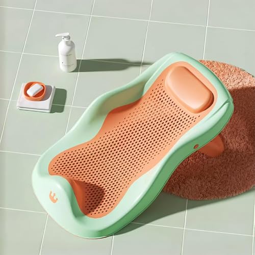 Image of StarAndDaisy Baby Bath Tub Seat for Infant & Toddler - Non-Slip Bathing Chair with Safety Backrest, Strong Suction & Comfortable Design for Baby Bath Time - Green