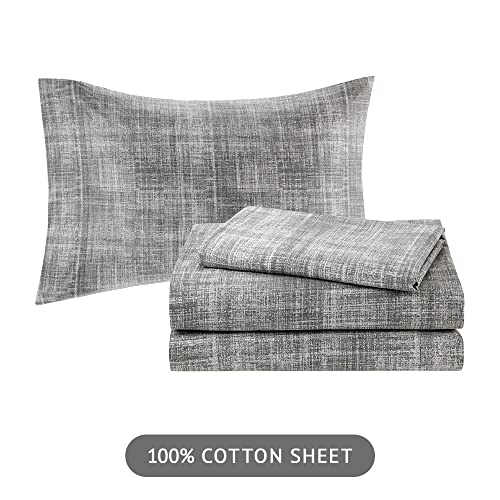 Madison Park Essentials Queen Comforter Set, Bed in a Bag Queen, Watercolor Print Coastal Comforter & Chambray Cotton Sheet Set, All Season Bedding Set, Saben, Aqua Queen (90 in x 90 in) 9 Piece - Image 5