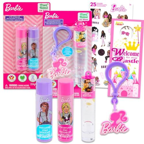 Barbie Lip Balm Set for Girls - Bundle with Lip Balm, Stickers and More | Barbie Lip Balm Kit for Kids, Toddlers image 5