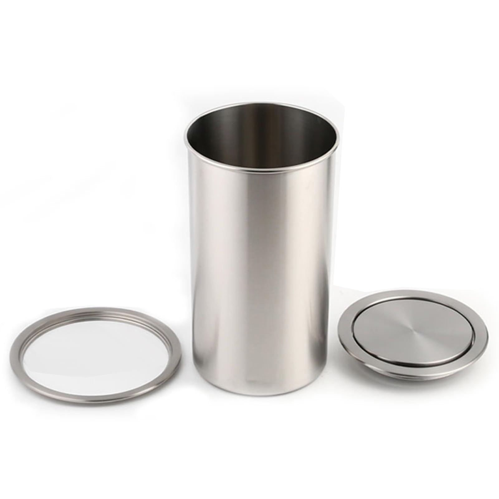 DFGHNBVC Round Flush Built-In Trash Can, Recessed Countertop Garbage Bin With Lid, Embedded Trash Chute, Balance Swing Flap Trash Lid For Kitchen Restaurant,One Color-304,One Color-430