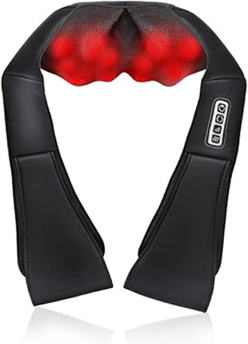 Shiatsu Masajeador de cuello y espalda con calor, masaje de amasamiento 5D de tejido profundo, masajeador eléctrico de hombros para aliviar el dolor disponible en Yaxa Venezuela