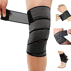 SLYK Elastic Compression Bandage Wraps Support for knee