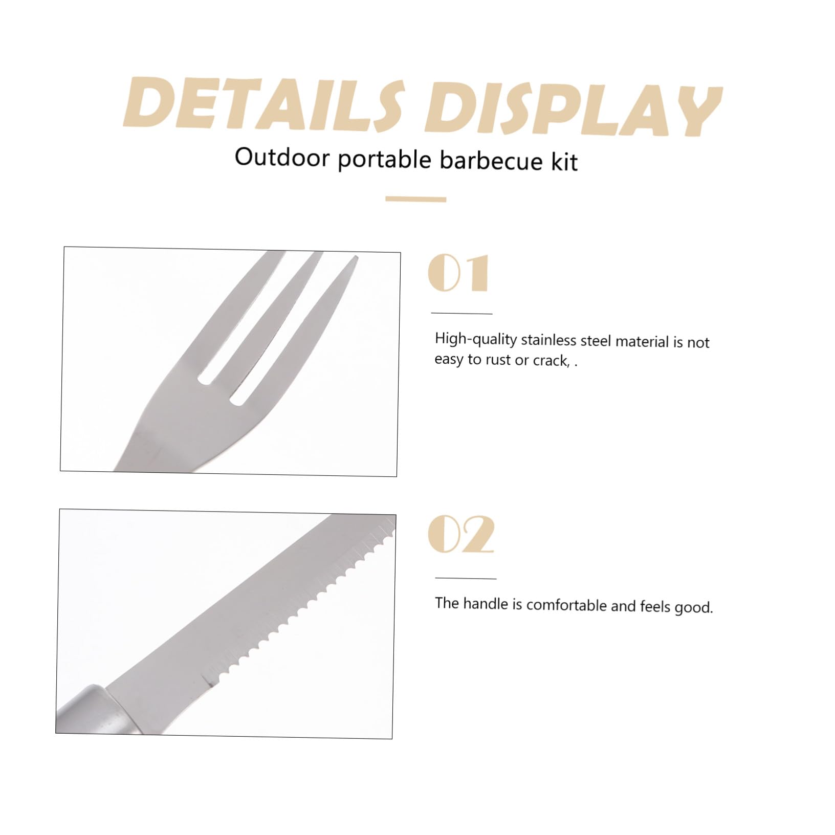 Hemobllo Kit Utensili Barbecue in Acciaio Inox Attrezzi Barbecue Per Esterni Accessori Organizzati Borsa Portautensili Per Picnic e Campeggio