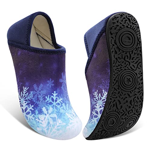 Image of Fires Womens Mens Slippers with Rubber Sole Soft-Lightweight House Slipper Socks Around House Shoes Non Slip Indoor /Outdoor
