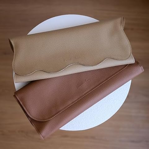 Frankie Lane Premium Vegan Leather Portable Baby Changing Mat, (27×16) inches 2 Pack - Foldable, Waterproof, Wipeable Diaper Changing Pad for Nursery and Travel. Cover
