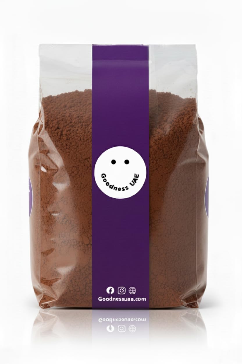 Natural Unsweetened Cocoa Powder 1KG Goodness UAE | Premium 100% Pure Raw Cacao for Baking Cooking & Hot Chocolate | Non-GMO Vegan Gluten-Free