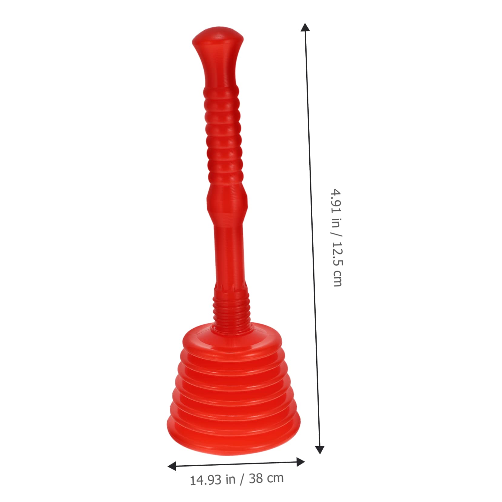 VILLCASE 2 Set Dragaggio per La Pulizia della Pelle Plungatori di Aspirazione Fogna Closestool Sturalavandini da Bagno Gomma da Cancellare Rosso 2 Pezzi * 2