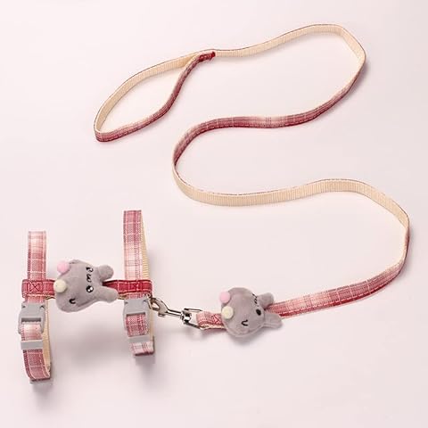 SEOUGEE Dog traction rope,Pet Traction belt,cat traction rope sliding cat rope cat dog chain back traction rope (for 4-8kg, Red) Cover