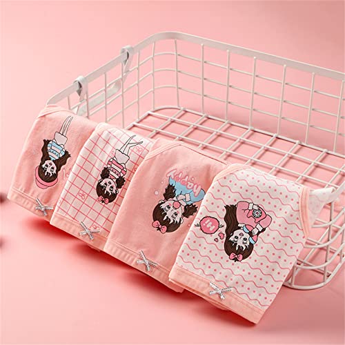 Little Girls' Soft Cotton Underwear Toddler 4PCS Undies Kids Cartoon Tag-Free Comfort Breathable Briefs Panties4