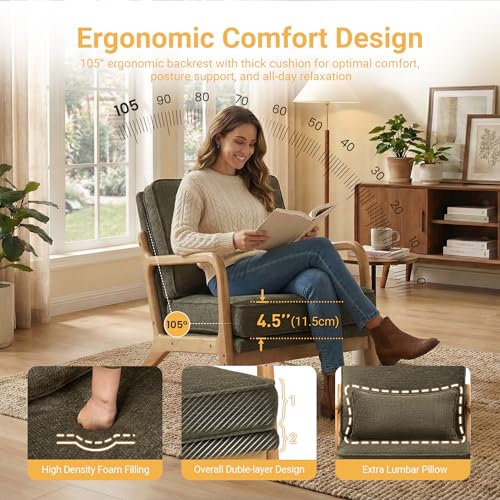 Sillón Plegable Verde con Tela Suave miniatura 4