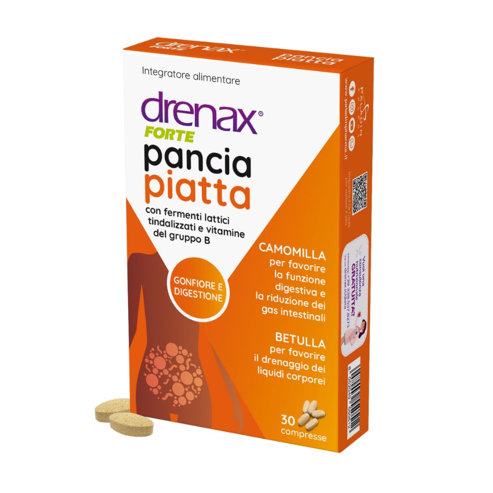 Drenax Forte Pancia Piatta Integratore Alimentare - 30 compresse/confezione - 02762 - Per gonfiore addominale