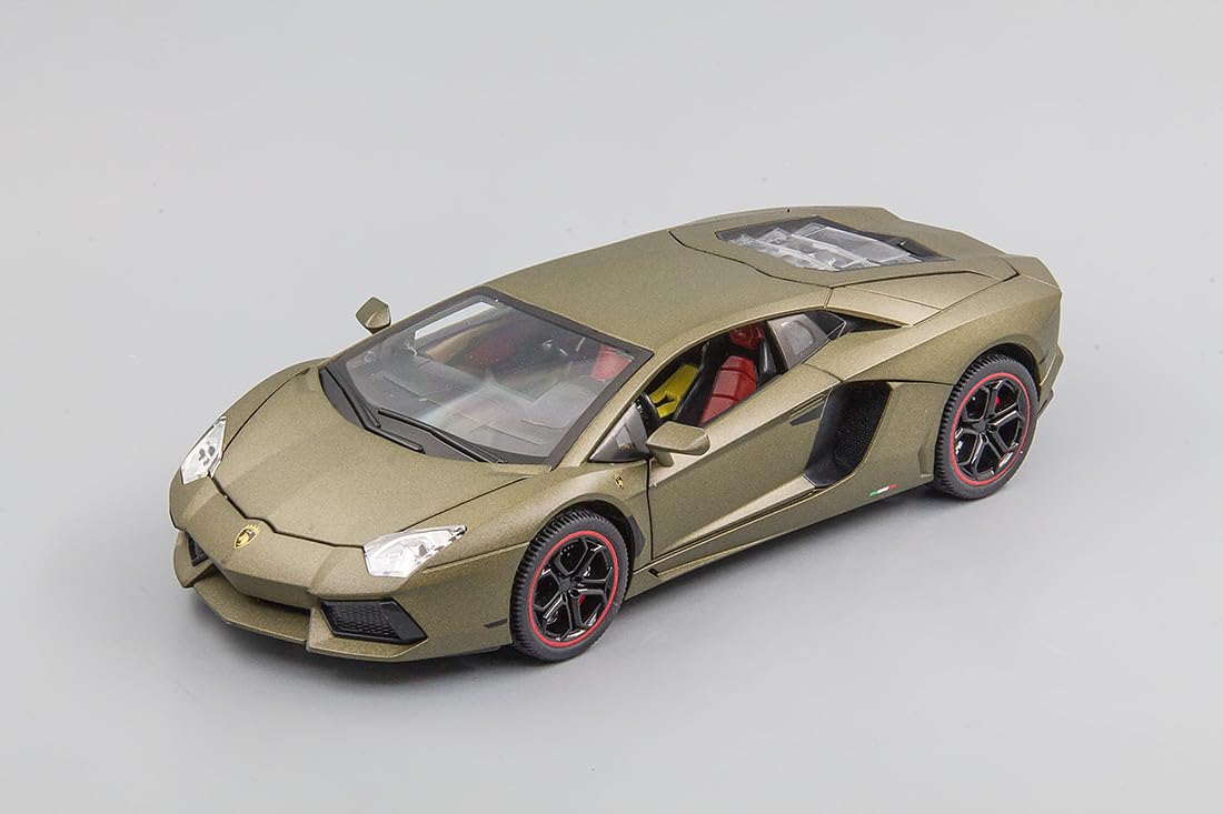 SGT 1:24 Simulation of Lamborghini 770-4 Sports Car Model, Diecast Pull Back Car Toy car, Doors Open, Light and Sound, Boys Toys Kids Adults Gifts (Green)