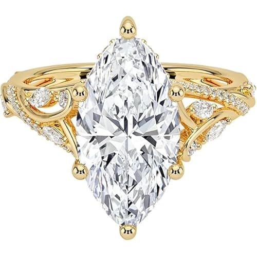 1-5 CT Marquise Cut Moissanite Engagement Ring For Women 10K 14K 18K Solid Rose Gold & 925 Sterling Silver Vine Nature Inspired Moissaite Ring Christmas gift for her women