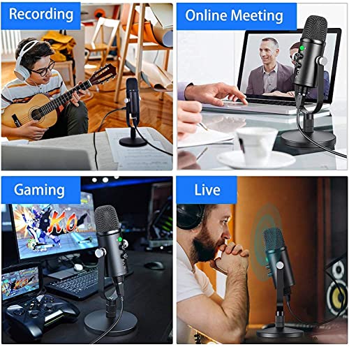 Handy-Mikrofon Aveek USB Mikrofon für PC und Smartphone