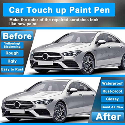Routooly Touch Up Paint Pen For Cars Scratch Repair Auto Touch Up Paint Scratch Remover Pen Wheel Fill Paint Pen 2-In-1 Car Touch Up Paint Pen Multi-Color Optional For Various Cars (Diamond Silve) #TOP5
