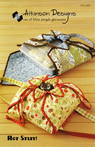 Atkinson Designs Hot Stuff Fabric Covered Casserole Dish, 3 Quarts, White