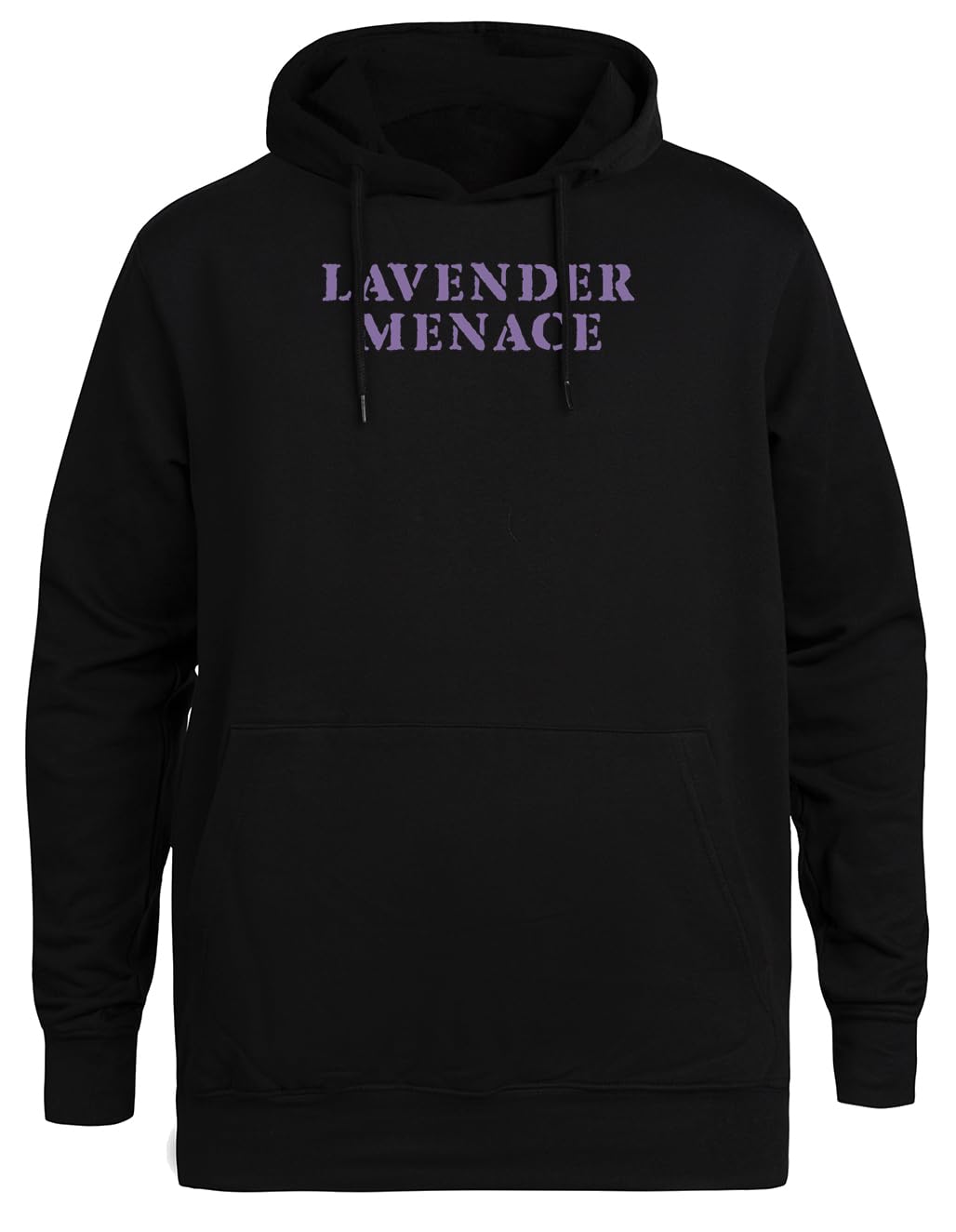 Lavender Menace Sudadera con Capucha Negra Unisex Chaqueta Ecológica Unisex Black Hoodie Eco-Friendly Hooded Jacket