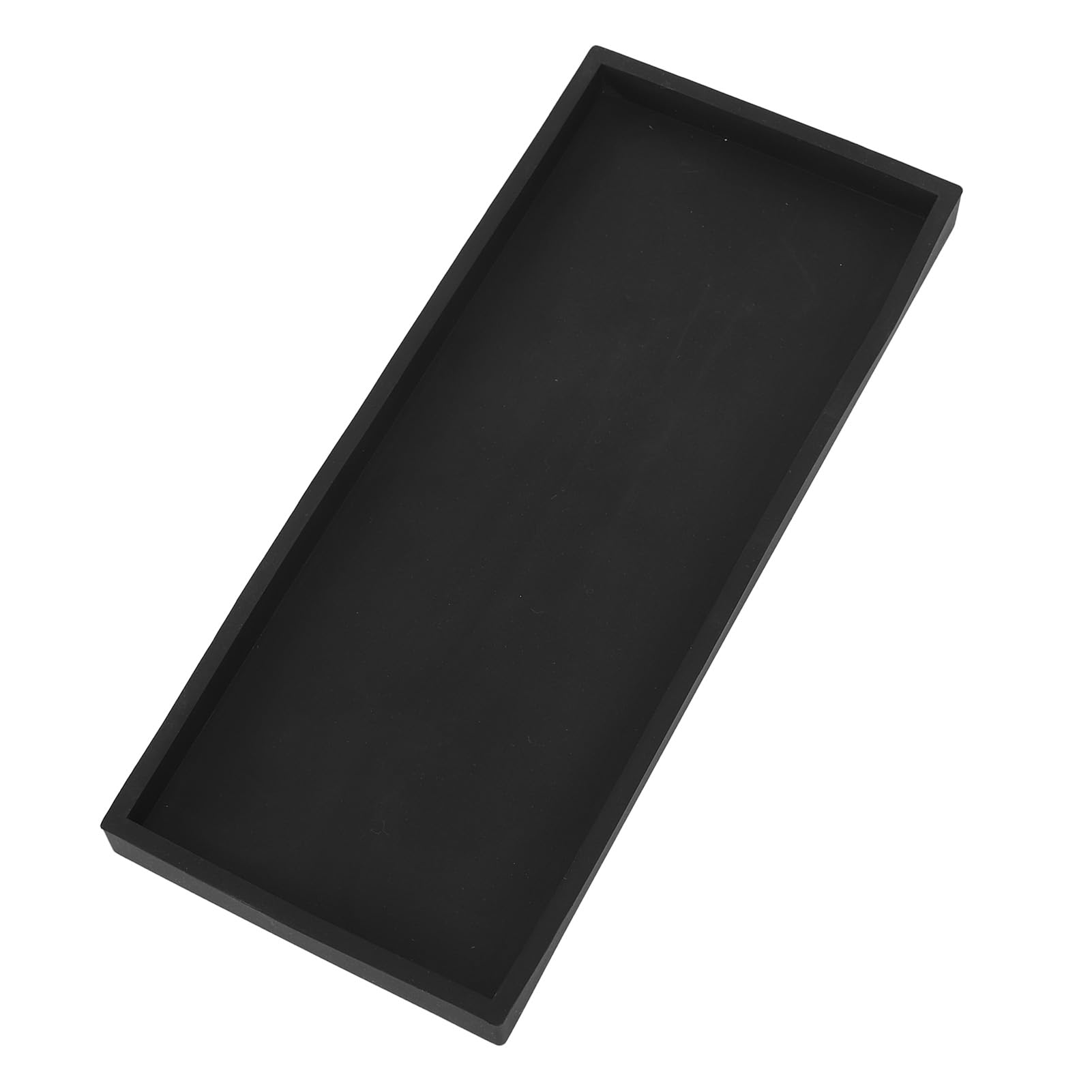 Vassoio da Bagno per Bancone, Vassoio Cosmetico in Silicone per Bagno, Vassoio Rettangolare per Lavabo Vassoio Portaoggetti Vassoio Cosmetico Vassoio Portaoggetti per Gioielli (L)