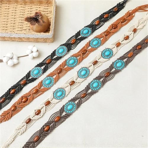 Woven Hanfu Belts Vintage Female Waist Chain Ladies Ethnic Style Accessories For Travel Beach2