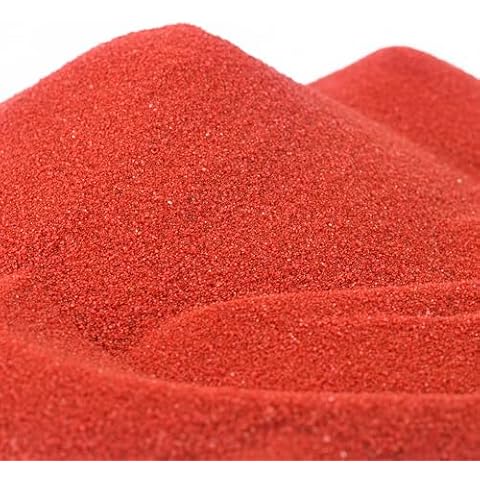 Activa Bright Red Decorative Colored Sand in Resealable Bag, 5lb (2.27kg) | Fine Grain & Fade-Proof Sand for Arts & Crafts Cover