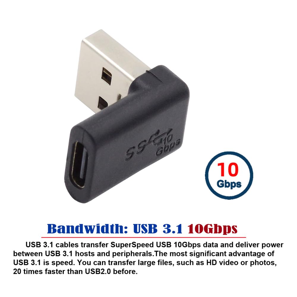Cablecc - Cavo Dati USB 3.1 Tipo C Maschio A Femmina, Angolo Retto - Foto 8
