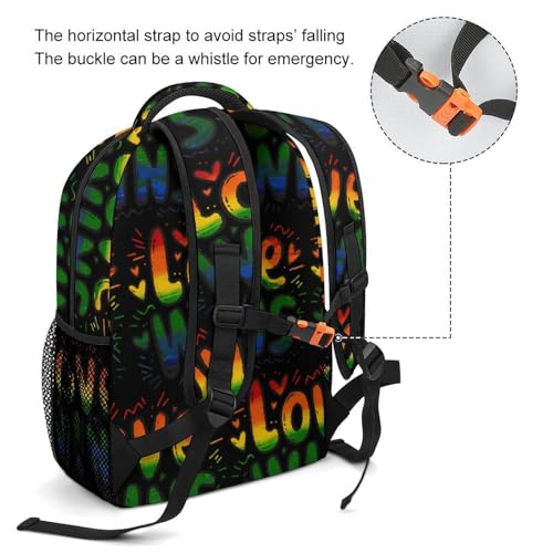 Love Wins Lgbt Unisex Backpack Casual Daypacks Lightweight Shoulders Bag for Camping Hiking Travel3