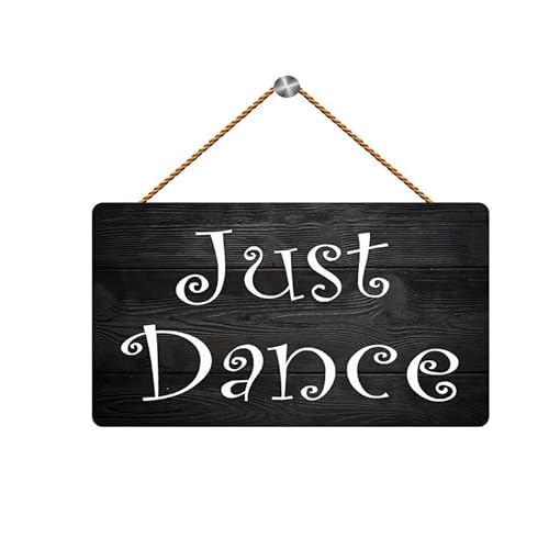 Just Dance Ballet Class Studio Wooden Sign Hanging Wall Plaque, Kids Dance Studio Decor, 12X6 Inch