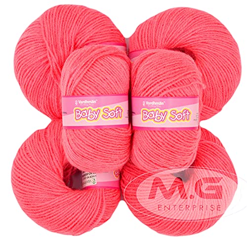 Image of 100% Acrylic Wool Gajri 16 Pc Baby Wool 4 ply Wool Ball Hand Knitting Wool /Art Craft Soft Fingering Crochet Hook Yarn-Art-GC