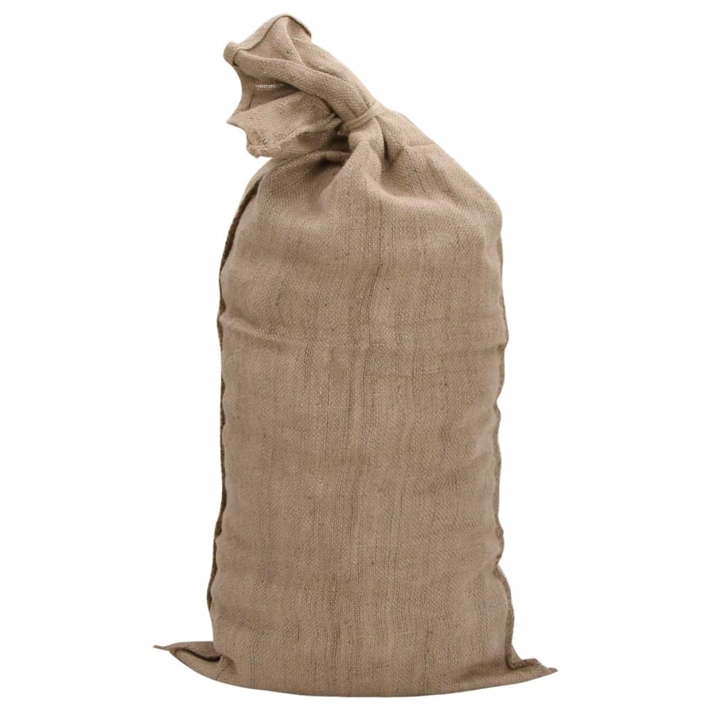 5 sacchi di iuta, 65 x 135 cm, robusti sacchi di iuta per giardino, stoccaggio e decorazione, versatili, sacchetti in tessuto, sacco per patate, protezione invernale