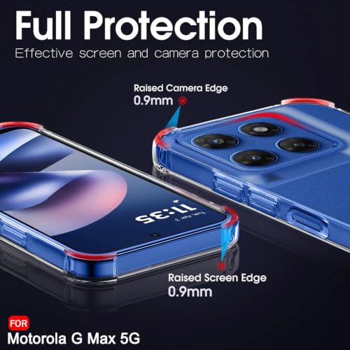 Image of TheGiftKart Crystal Clear Back Cover Case for Motorola Moto G Max 5G | 360 Degree Protection | Shock Proof Design | Transparent Hard Back Cover Case for Moto G Max 5G (PC & TPU, Transparent Bumper)