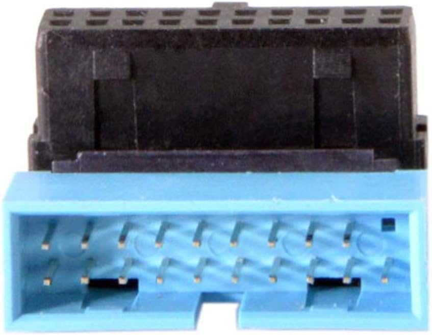 Discount Cablecc USB 3.0 20pin Male to Female Extension Adapter Up Down Angled 90 Degree for Motherboard Mainboard (UP Angled)