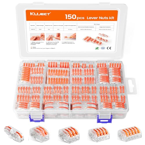 Image of 150PCS lever wire Connectors Kit with 2 /3 /4 /5 Conductors