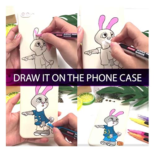 Mattkane 20 Pack Glass/ Wood Paint Acrylic Marker 0.7Mm Extra-Fine Colors For Drawing Diy, Metal, Stone, Plastic, Paper, Shoes, Clothes #TOP7