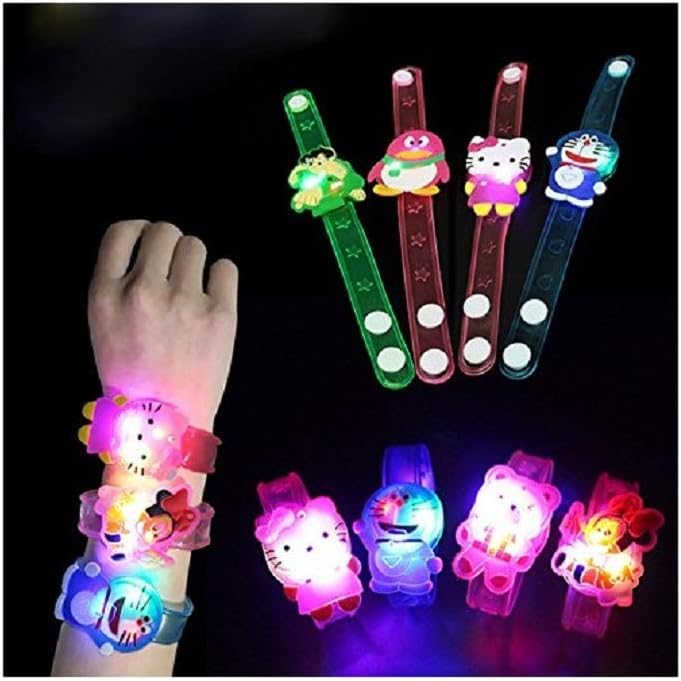 Pappi Set Of 24 Assorted Cartoon Characters FUN Led Light Bracelets Gifts For Kids