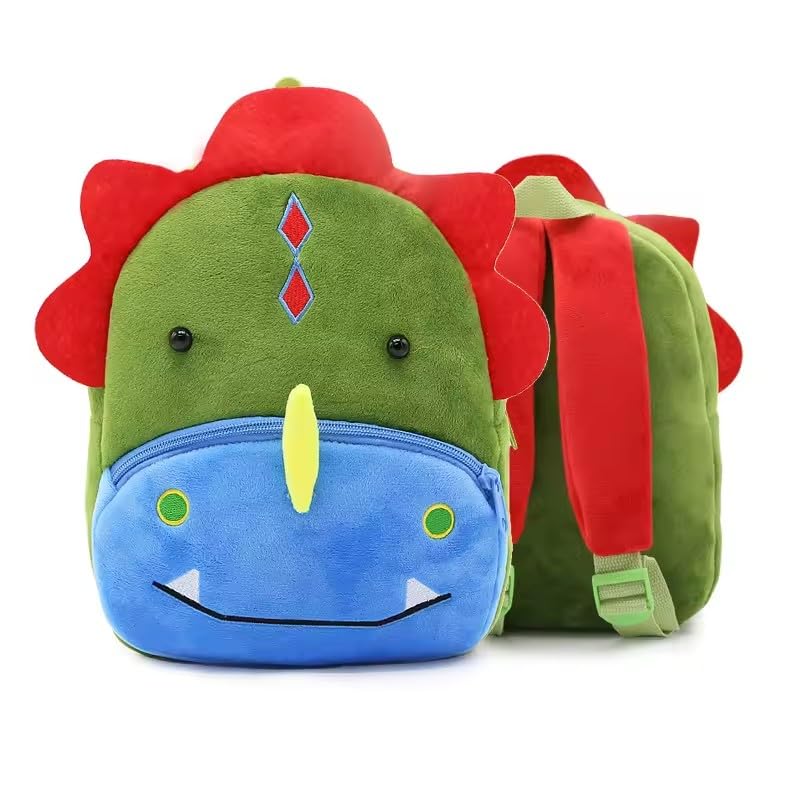 Mochila Infantil animada bichinhos de pelúcia Pequena Bolsa de Passeio para Criança (Dinossauro 2)
