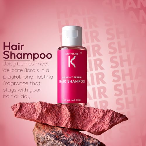 Image of Kronokare Midnight Berries Hair Shampoo 30 ml | Nourishing & Deep Cleansing Formula for Silky, Fragrant Hair