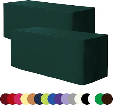 Tablecloth Blackish Green 6FT Tablecloth Fitted Table Covers for 6ft Rectangle Tables - Water Resistant Washable Fabric Polyester Table Clothes for Parties, Trade Show72L x 30W Inches
