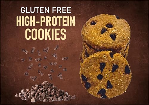 Image of MidBreak Zero Added Sugar High Protein Choco Chip Cookies | 30g Protein per box | Gluten Free | Diabetic Friendly | High Fiber & Gut-Friendly Cookies (Pack of 1, 100g)