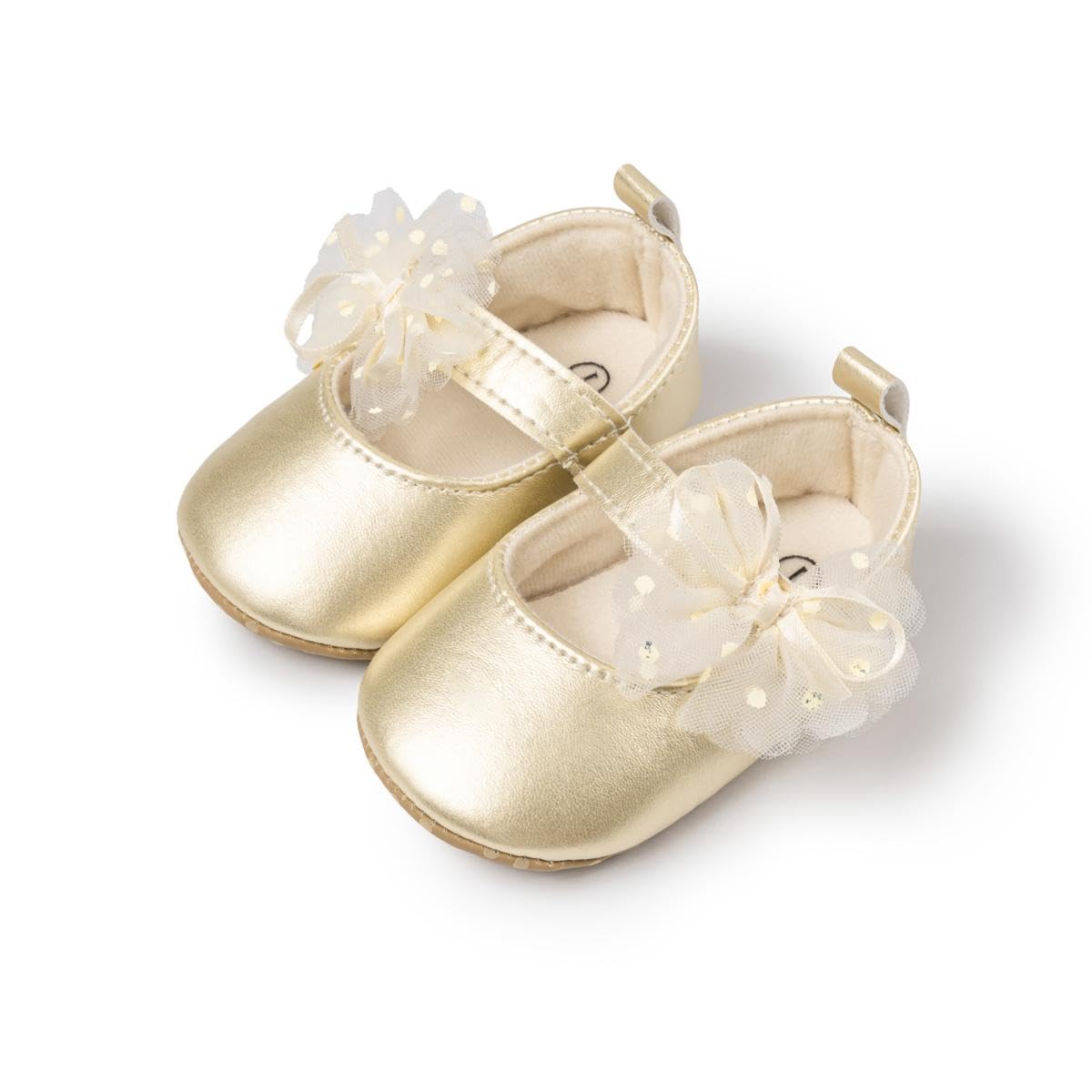 Sawimlgy Baby Girls Mary Jane Sequins Crown Flats