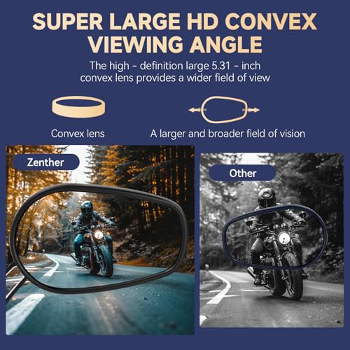 Image of Motorcycle Mirrors for Handlebars - Black CNC Long Stem Rearview Mirrors for 1982-2024 Harley Road Glide CVO Dyna Electra Glide Road King Softail Street Glide Sportster 1200 883