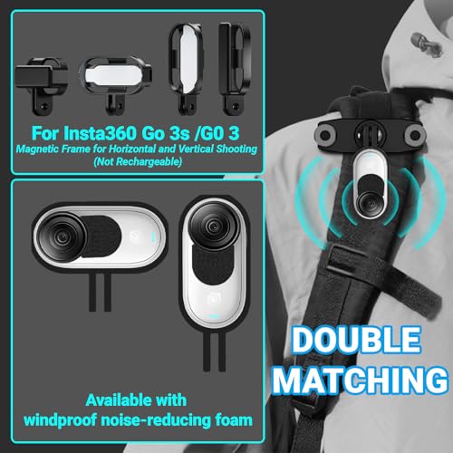 Kit montage magnétique Insta360 GO 3/GO 3S horizontal vertical noir - 6