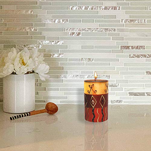 Global Crafts PCGB3BGZ-595604 Single Boxed Hand-Painted Pillar Candle thumb #2