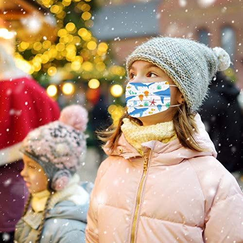 50 peças de descartáveis ​​de non-woven Staright infantil de 3 camadas de natal infantis de natal in