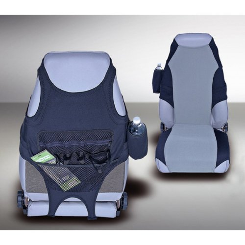 Rugged Ridge | Seat Protector Kit, Fabric, Black/Gray | 13235.19 | Fits 1976-2006 Jeep Cj & Wrangler #TOP1