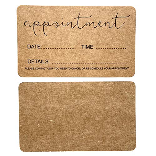 Rxbc2011 Appointment Reminder Cards Kraft For Beauty Makeup Hair Nail Salon Barber Shop Restaurants Therapist Pack Of 100 #TOP2