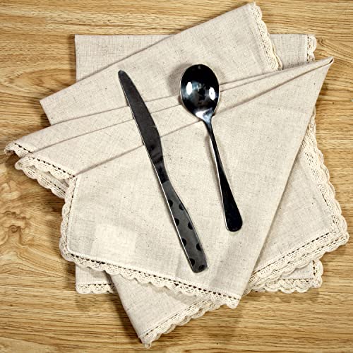 Servilletas de Tela Rectangulares Beige 20x20 in Pack 12 miniatura 6