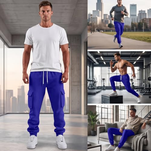 Men's Cargo Pants Baggy High Waisted Pants with Pockets Work Trousers - image 5