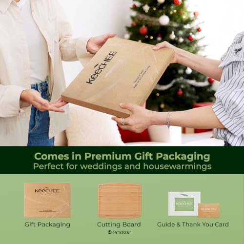 Keechee Dishwasher Safe Bamboo Cutting Board, Lightweight & Durable Wood Cutting Board, Reversible with Juice Groove, Easy to Store & Clean, Ideal Kitchen Gift for Home Cooks - image 8