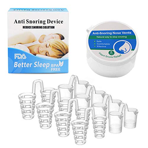 Antironquidos Clip Nasal, Dilatador Nasal para Detener los Ronquidos, Facilitar la Respiración y Dormir Cómodo