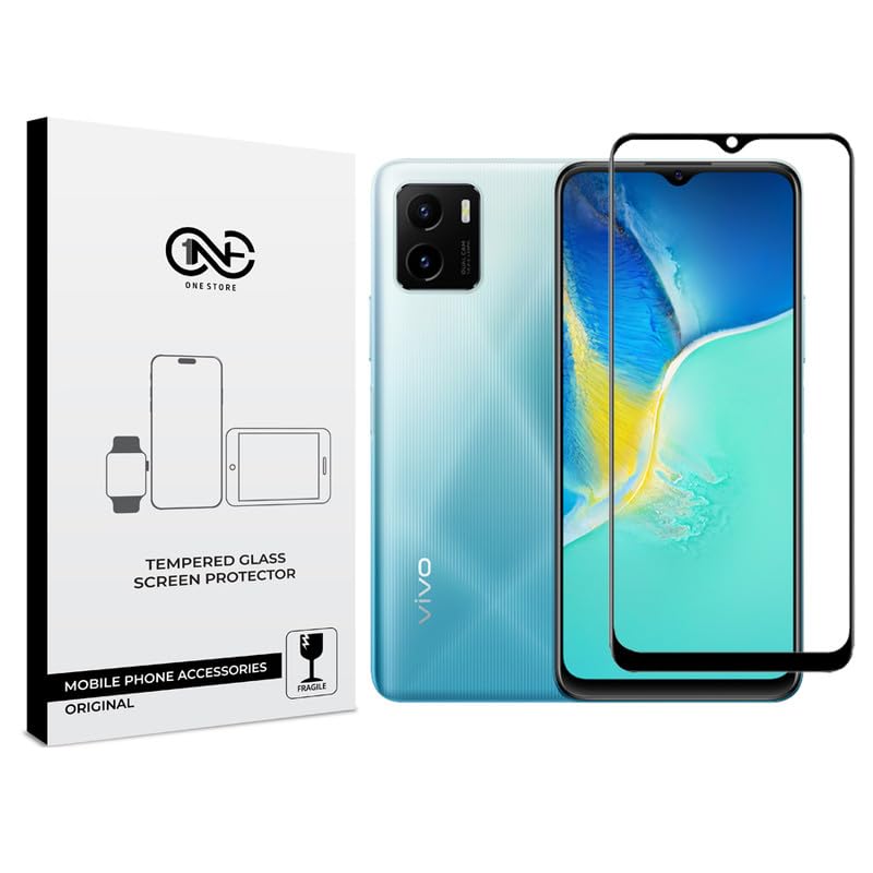 ONE STORE Tempered Glass Screen Protector For Vivo Y15 C With Edge To Edge Coverage and Easy Installation Kit Pack of 1
